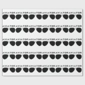 Papier Cadeau Silhouette des lunettes d'avion (Plat)