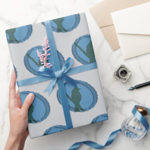 Papier Cadeau Silhouette d'oiseau Passionné d'oiseaux