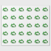 Papier Cadeau Silhouette d'ours (Plat)