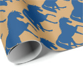 Papier Cadeau Silhouette du cheval de course (Coin rond)