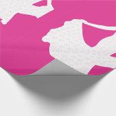 Papier Cadeau Silhouette élégante d'une femme en souffle