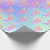 Papier Cadeau silhouette fée motif blanc (Coin)