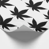 Papier Cadeau Silhouette feuille de mauvaises herbes (Coin)