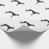 Papier Cadeau Silhouette grecque italienne en noir (Coin)