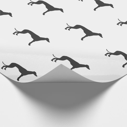 Papier Cadeau Silhouette grecque italienne en noir (Coin)