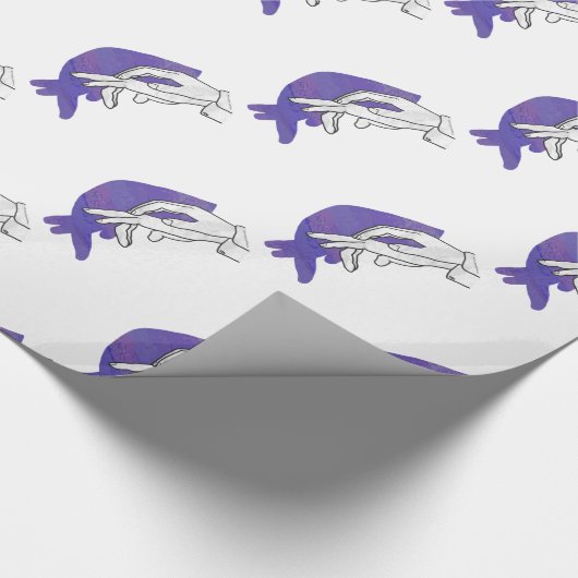 Papier Cadeau Silhouette main Anteater violet (Coin)