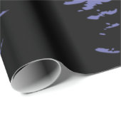 Papier Cadeau Silhouette minimaliste de pin noir violet      (Coin rond)