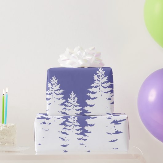 Papier Cadeau Silhouette minimaliste très peri pin (Cadeaux de fête)