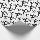 Papier Cadeau Silhouette noire et blanche simple renne (Coin)