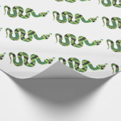 Papier Cadeau Silhouette noire et verte de serpent d'impression (Coin)