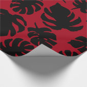 Papier Cadeau Silhouette Tropicale, Monstère, Palme, (Coin)