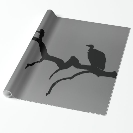 Papier Cadeau Silhouette vautour (Déroulé)