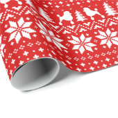 Papier Cadeau Silhouettes de caniche standard Noël Noël Noël Noë (Coin rond)