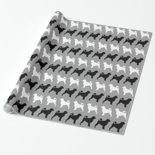 Papier Cadeau Silhouettes de chien d'eau portugais