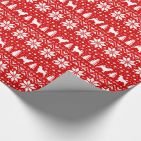 Silhouettes de chien d'eau portugais rouge de Noël