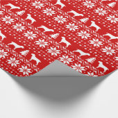 Papier Cadeau Silhouettes de Chien Italiano Spinone Rouge de Noë (Coin)