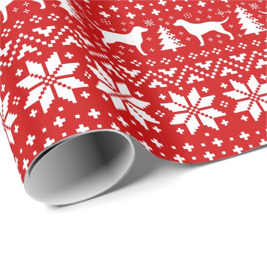 Papier Cadeau Silhouettes de l'appareil de récupération à revête (Coin rond)