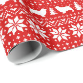 Papier Cadeau Silhouettes espagnols du Sussex Noël (Coin rond)