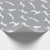 Papier Cadeau Silhouettes gris blanc sur gris (Coin)