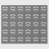Papier Cadeau Silhouettes Rhodesian Ridgeback Couple avec texte (Plat)