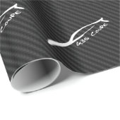 Papier Cadeau Silhoutte de blanc de coupé d'Infiniti G35 (Coin rond)