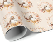 Papier Cadeau Silly Goose Fall Wreath Baby shower (Coin rond)