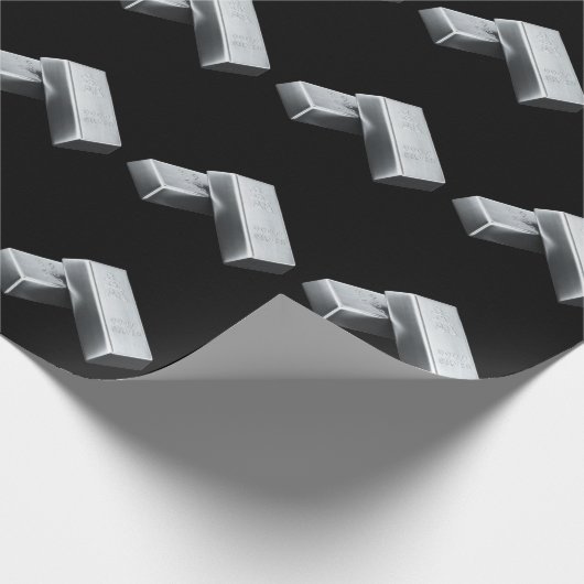 Papier Cadeau Silver Bars Wrapping Paper (Coin)