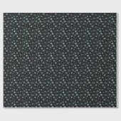 Papier Cadeau Silver blanc violet flocons de neige Noir Noël (Plat)