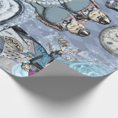 Papier Cadeau Silver Blue Ice Alice au pays des merveilles (Coin)