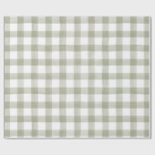 Papier Cadeau Silver Green Anglais Country Check Cadeau Plaid (Plat)
