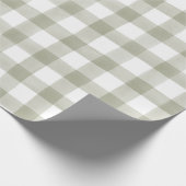 Papier Cadeau Silver Green Anglais Country Check Cadeau Plaid (Coin)