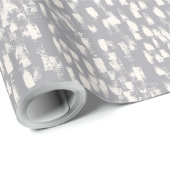 Papier Cadeau Silver Grey Chic Élégant Moderne Cool Abstrait (Coin rond)