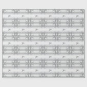 Papier Cadeau Silver Holly et Dove (Plat)