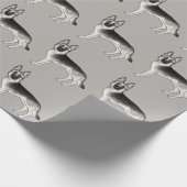 Papier Cadeau Silver Sable Allemand Berger Motif de dessin de ch (Coin)