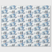 Papier Cadeau Silver Snowmen (Plat)