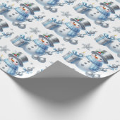 Papier Cadeau Silver Snowmen (Coin)