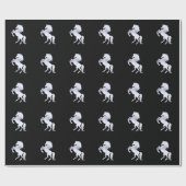 Papier Cadeau Silver Stallion Noir (Plat)