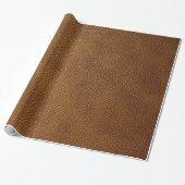 Papier Cadeau Simili cuir Brown (Déroulé)