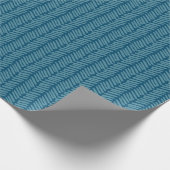 Papier Cadeau Simple amusant noir Turquoise bleu Zigzag Motif d' (Coin)