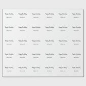 Papier Cadeau simple anniversaire heureux minimum ajouter votre  (Plat)