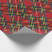 Papier Cadeau simple buffle plaid Rouge classique Motif Tartan (Coin)