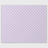 Papier Cadeau Simple Chic Blanc Motif à Points sur Fond Violet C (Plat)