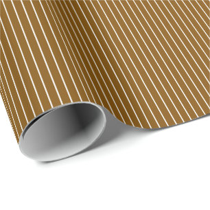 Papier Cadeau Simple Classique Brown et blanc