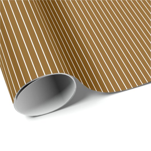 Papier Cadeau Simple Classique Brown et blanc (Coin rond)