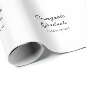 Papier Cadeau Simple congratulation graduation add your (Coin rond)