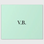 Papier Cadeau Simple couleur unie ajouter nom texte monogramme (Plat)