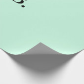 Papier Cadeau Simple couleur unie ajouter nom texte monogramme (Coin)