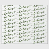 PAPIER CADEAU SIMPLE CROYEZ LE VERT DE SALUTATION DES VACANCES (Plat)