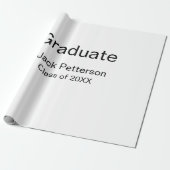 Papier Cadeau simple diplôme minimal ajouter nom classe moderne (Déroulé)