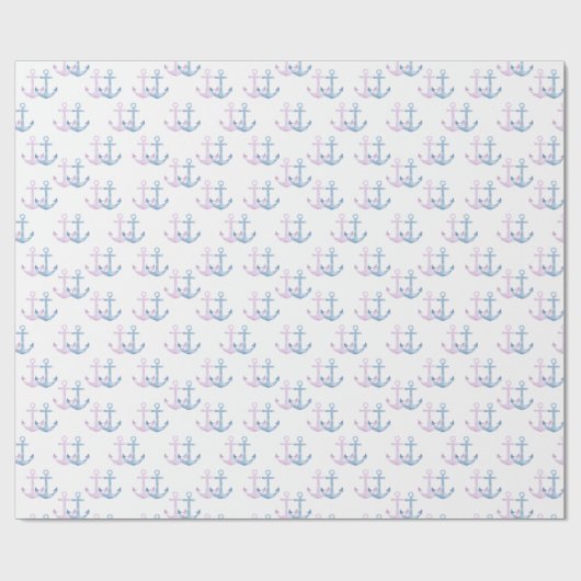 Papier Cadeau Simple duo d'Ancres ! (Plat)